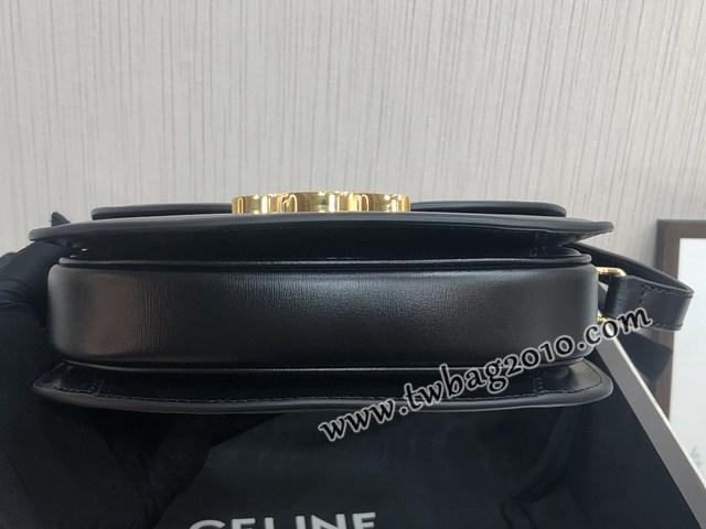 Celine專櫃2023新款凱旋門馬鞍包 賽琳TEEN BESACE TRIOMPHE亮澤牛皮革手袋 sldj2288